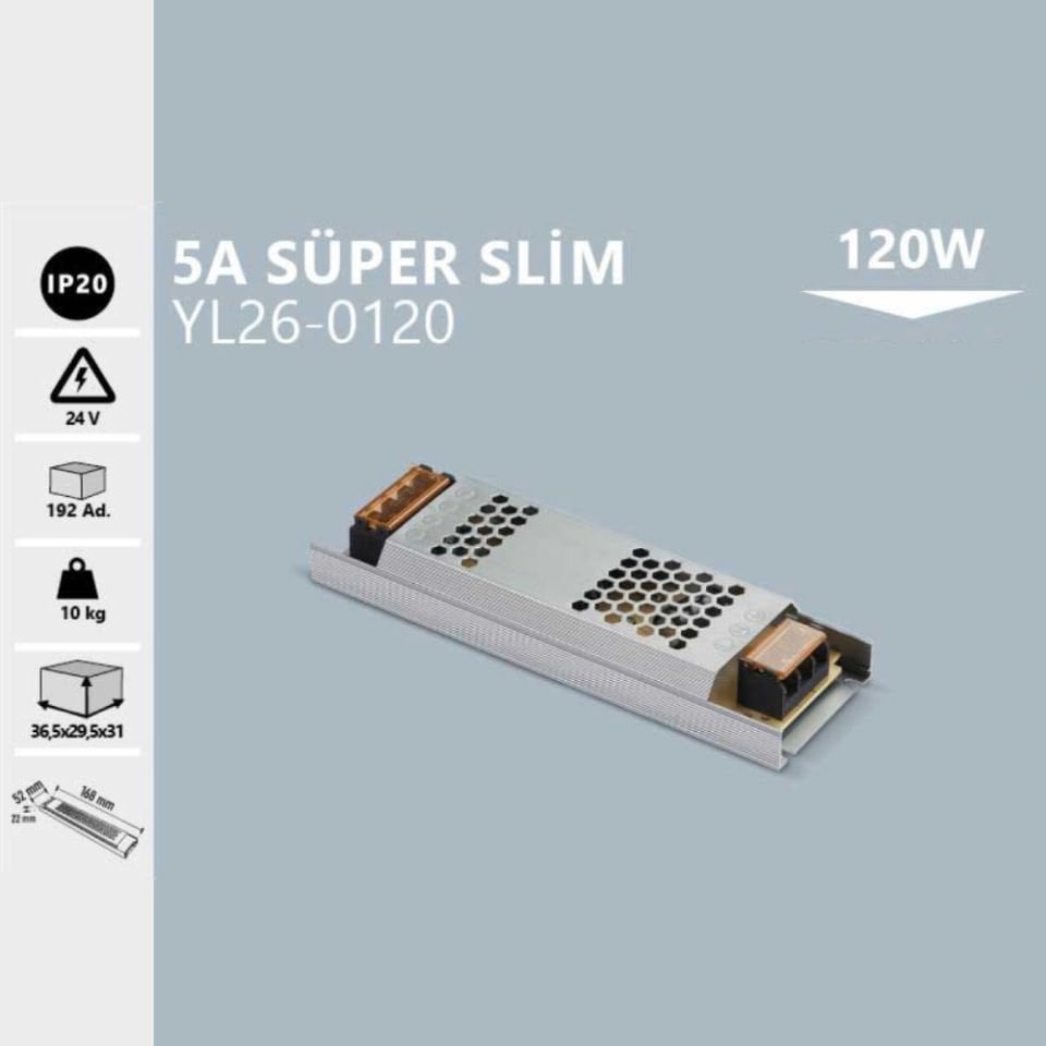 Noas 24V-5A 120W Super Slim Trafo