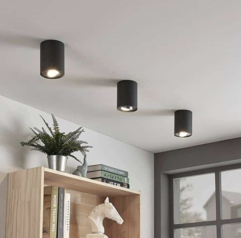 Cata Foça Sıva Üstü Armatür (Gu-10 ) (Siyah-Platin)