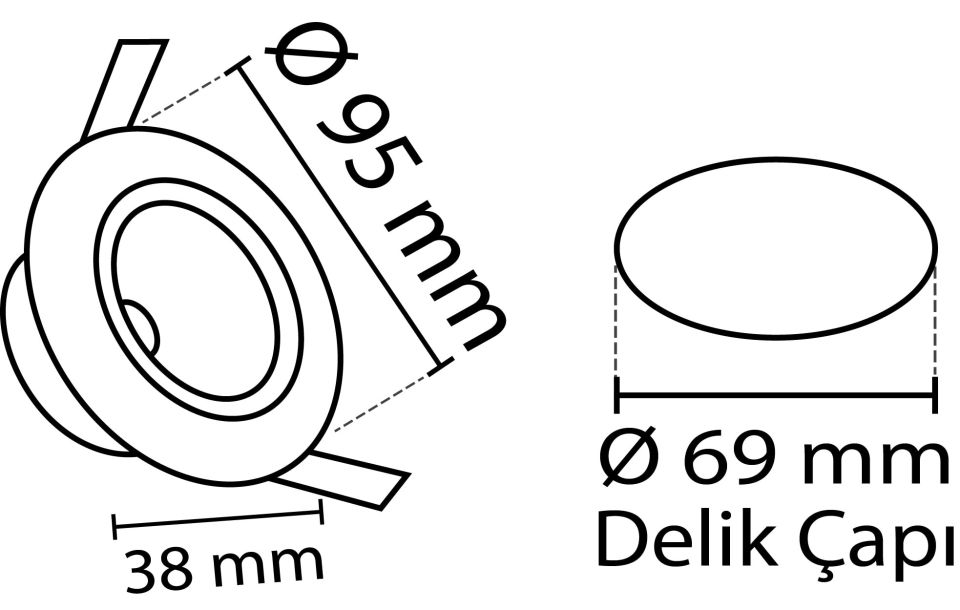 Noas 5W Cob Led Spot Nemrut Saten Kasa Gün Işığı