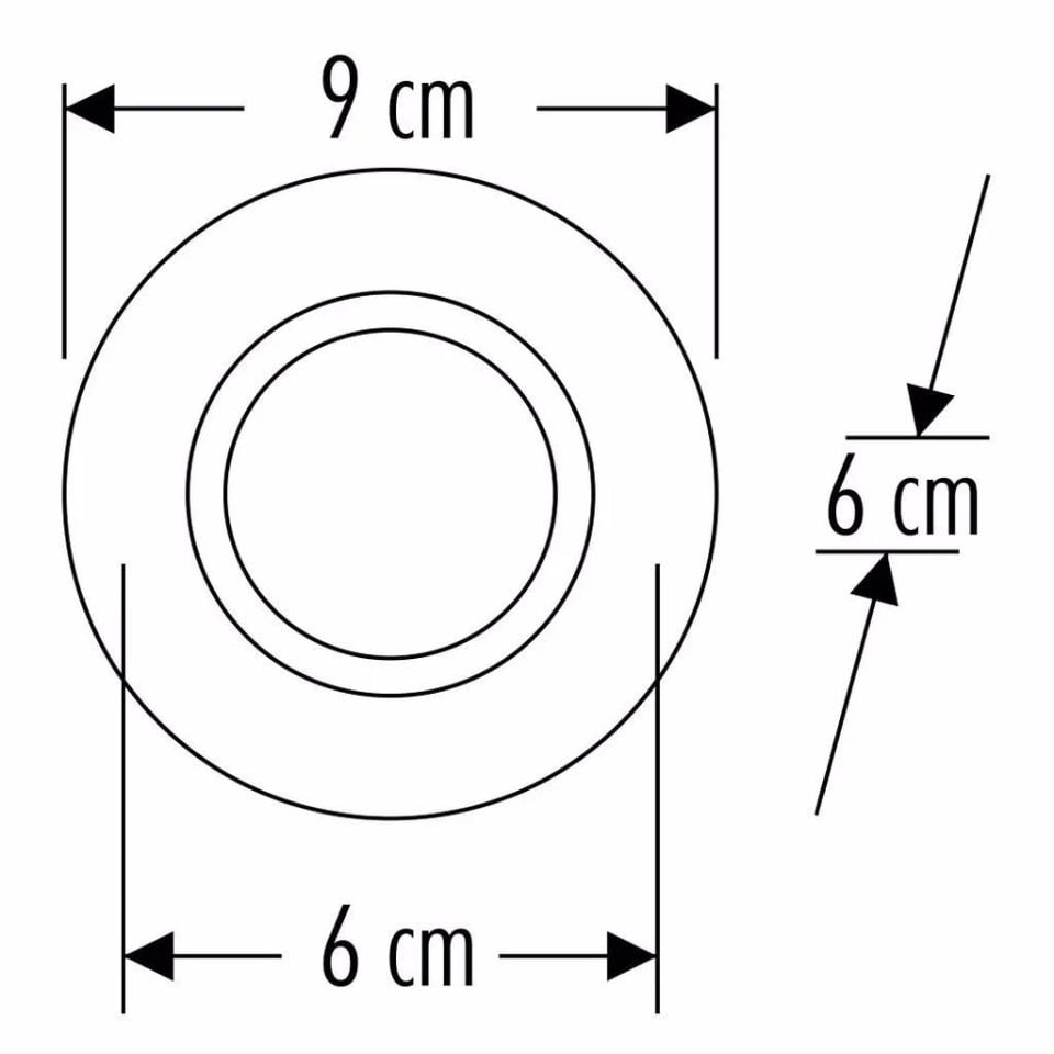 Cata Zambak Yuvarlak Dekoratif Cam Spot