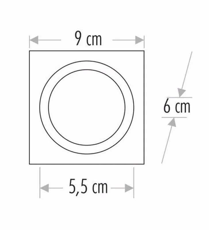 Cata Yeşim Kare Dekoratif Cam Spot