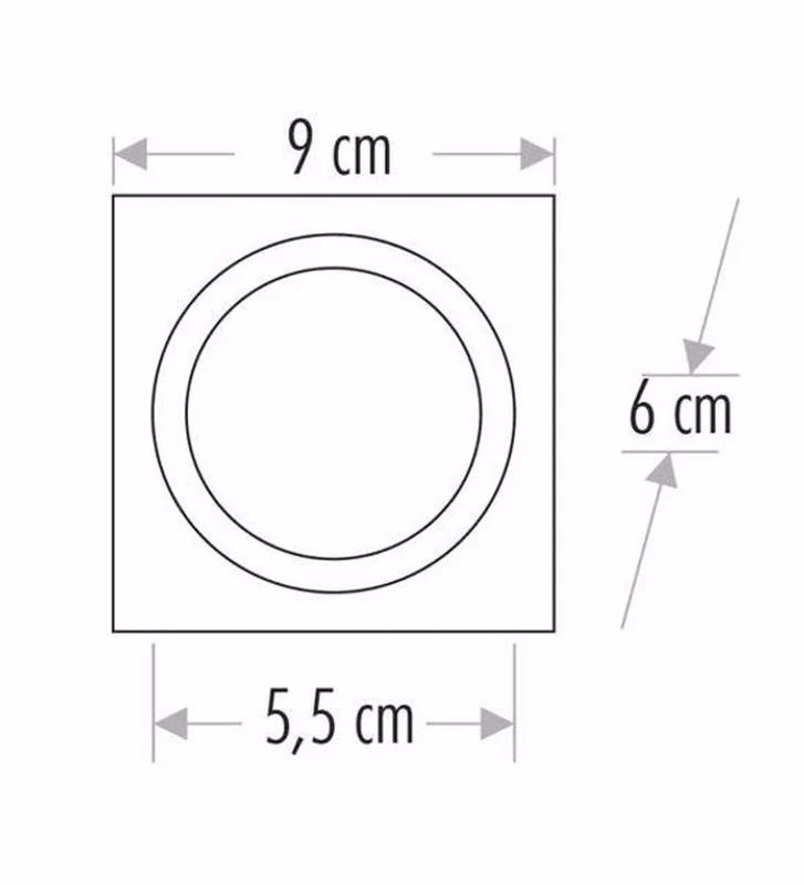 Cata Yeşim Kare Dekoratif Cam Spot