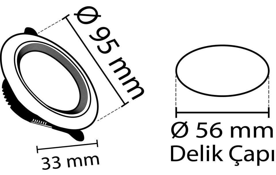 Noas 5 W Black+Sılver Led Spot 3 Renk