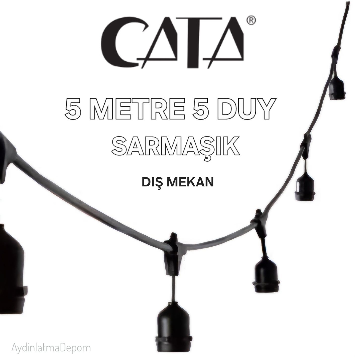 Cata Sarmaşık Dış Mekan Armatür 5 Metre 5 Duy