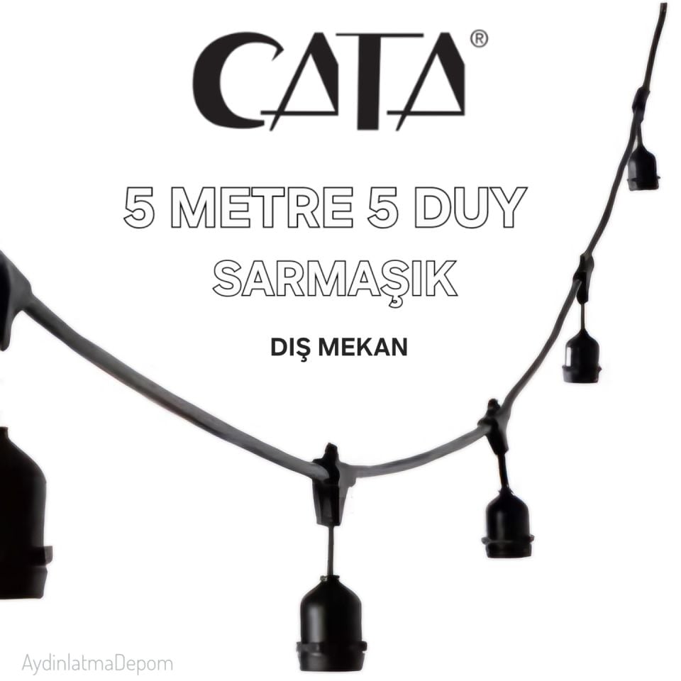 Cata Sarmaşık Dış Mekan Armatür 5 Metre 5 Duy