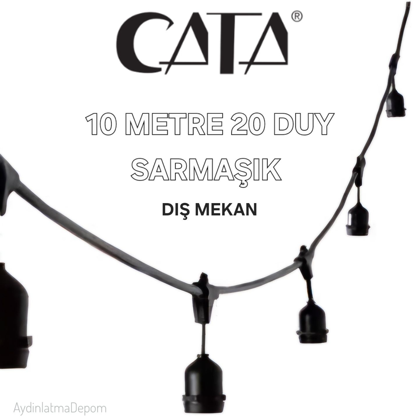 Cata Sarmaşık Dış Mekan Armatür 10 Metre 20 Duy