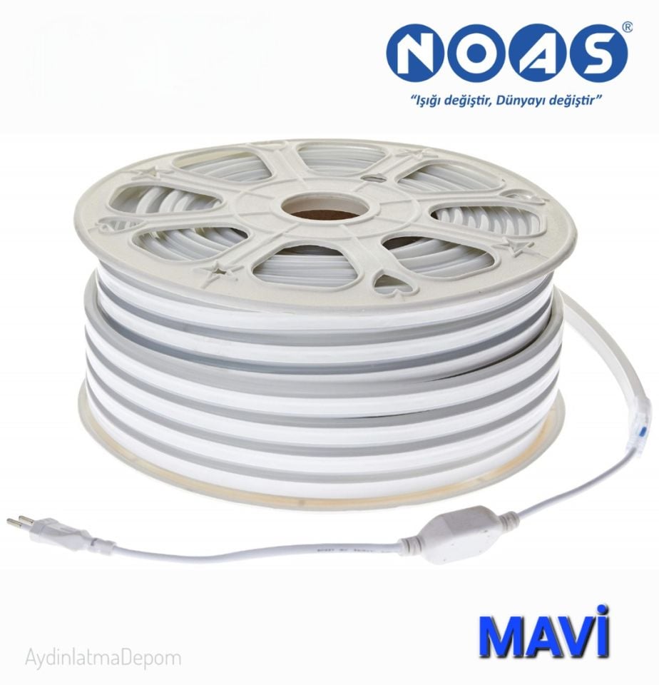 Noas 220V Neon Hortum 120 Led (8X16 MM) Mavi Renk