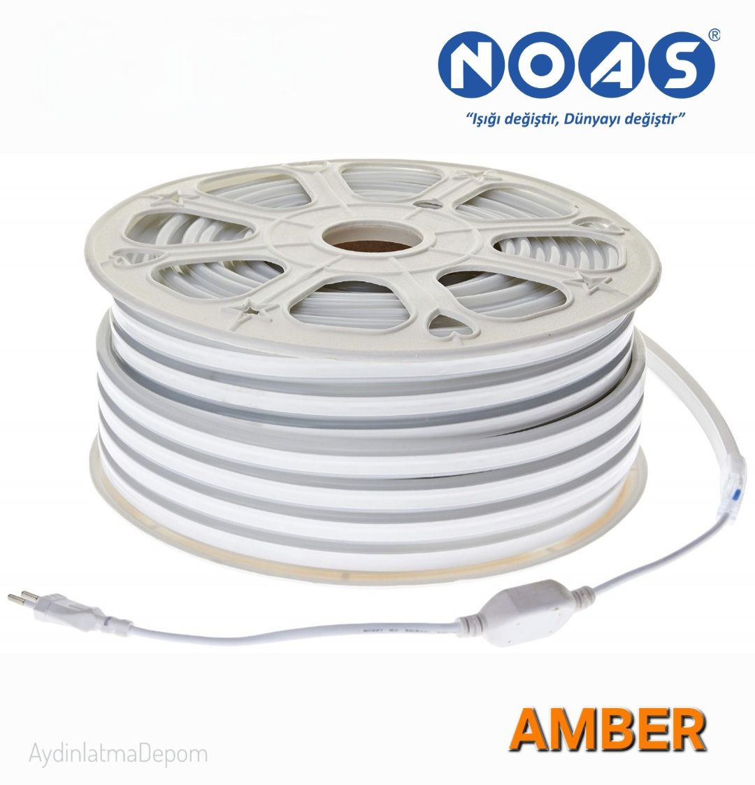 Noas 220V Neon Hortum 120 Led (8X16 MM) Amber Renk