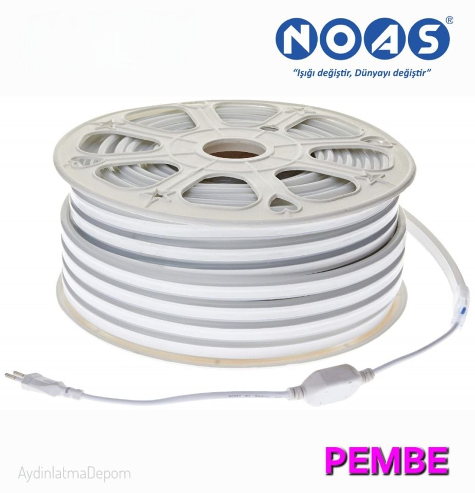 Noas 220V Neon Hortum 120 Led (8X16 MM) Pembe Renk