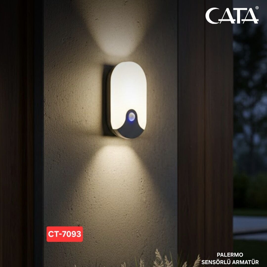 CATA 20W Palermo Sıvaüstü Led Armatürü Sensörlü (4000K)