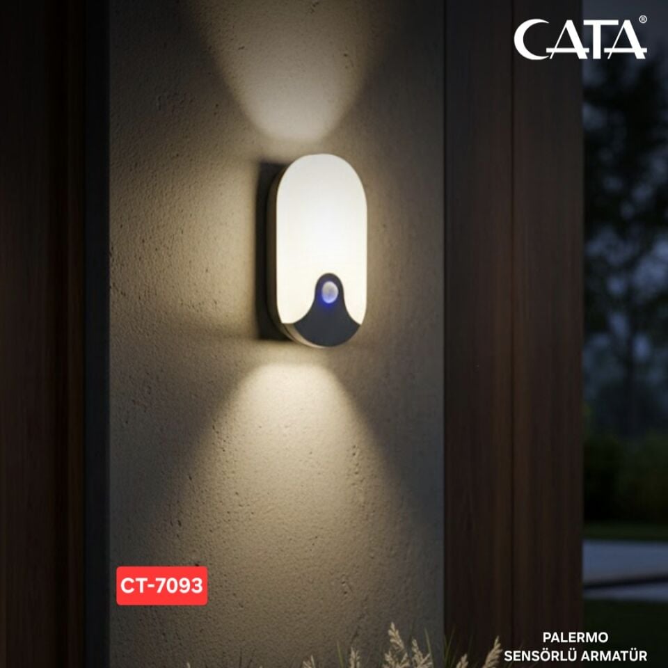 CATA 20W Palermo Sıvaüstü Led Armatürü Sensörlü (4000K)