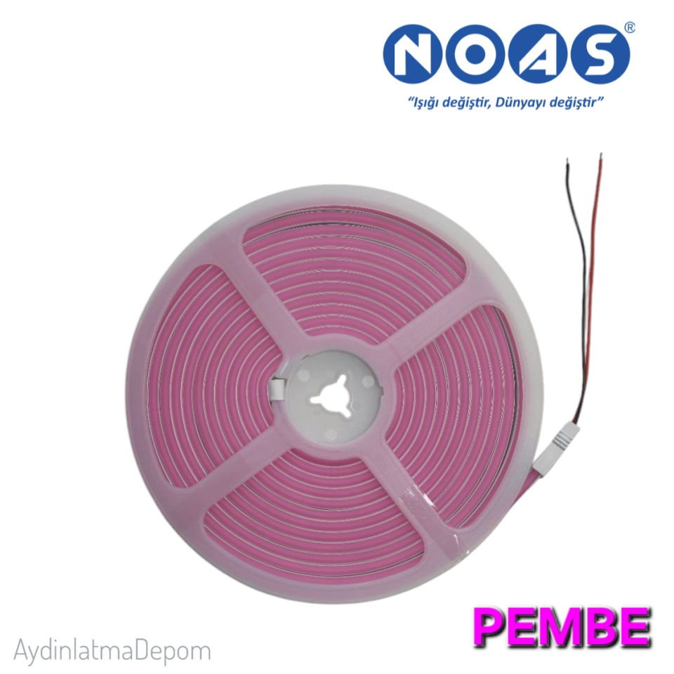 Noas Led Neon 12V Neon Led (6X12MM) Pembe Renk