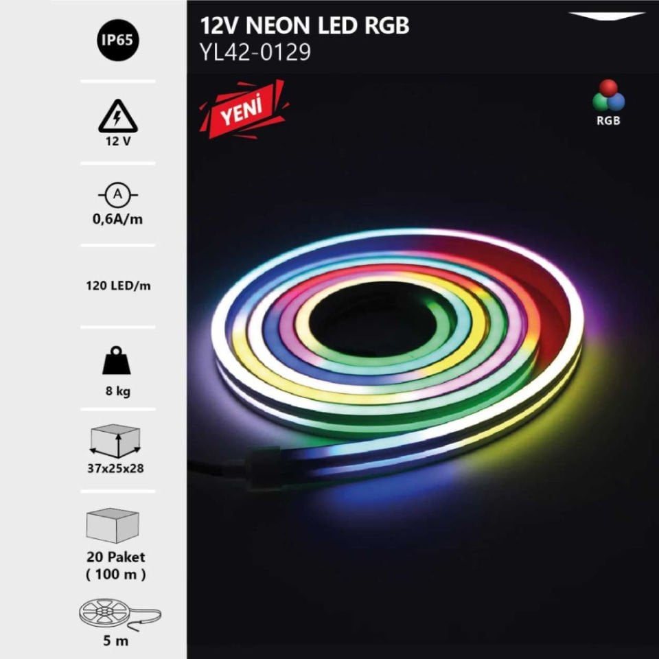 Noas Led Neon 12V Neon Led (6X12MM) RGB
