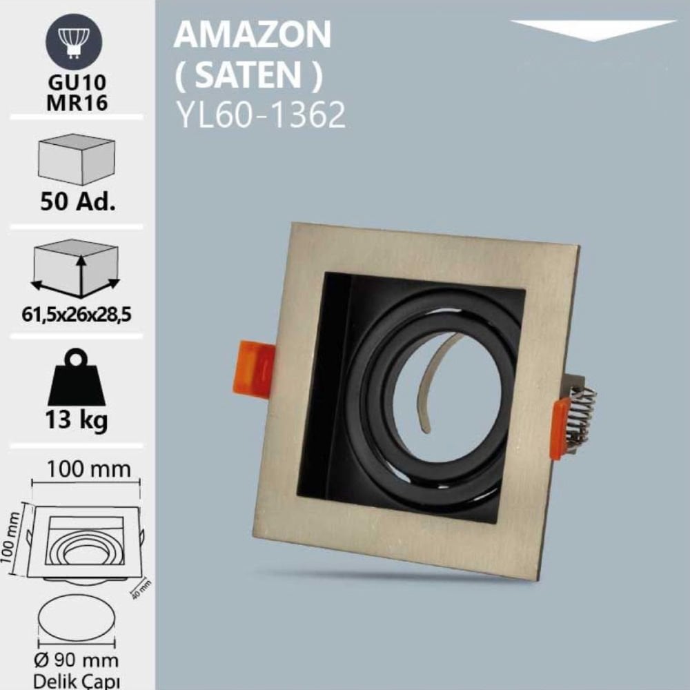 Noas Amazon Dekoratif Kare Saten Kasa