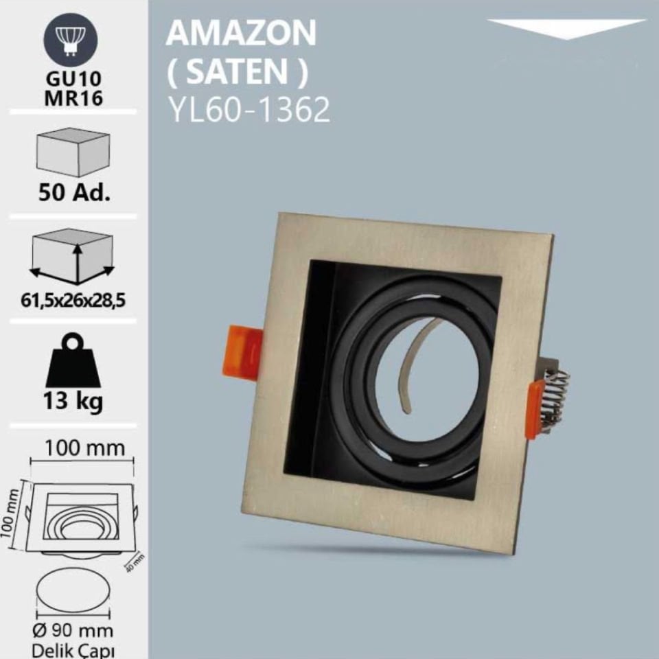 Noas Amazon Dekoratif Kare Saten Kasa