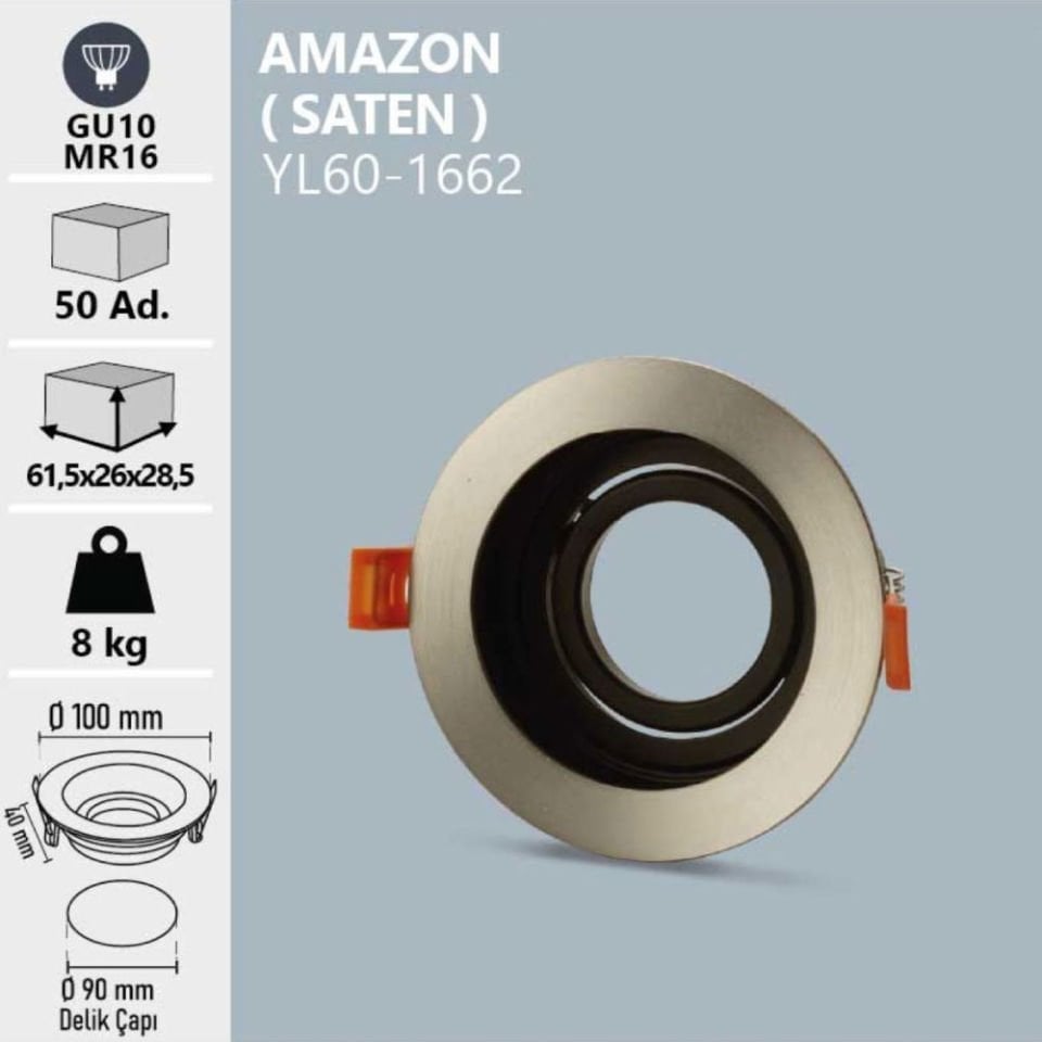 Noas Amazon Dekoratif Yuvarlak Saten Kasa