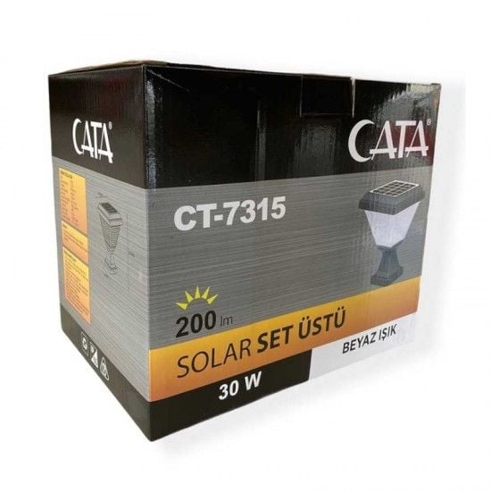 Cata 30W Solar Set Üstü Bahçe Armatür Beyaz ışık