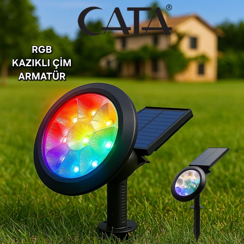 CATA Solar Bahçe Armatürü RGB