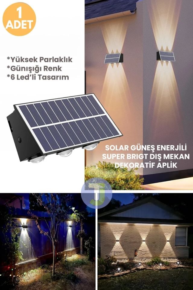 CATA 20W Kos Solar Led Aplik (Dış Mekan)(Günışığı)