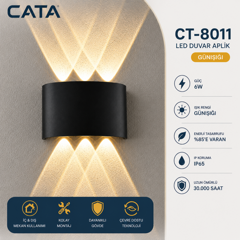 10W Haiti Led Aplik (Dış Mekan) Günışığı