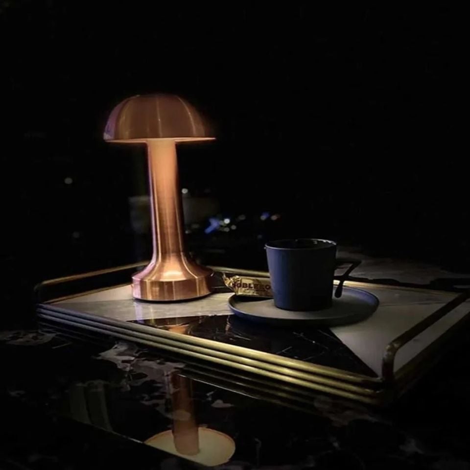 CATA Lizbon Bronz Tek Anahtarlı 3 Renk Masa Lambası