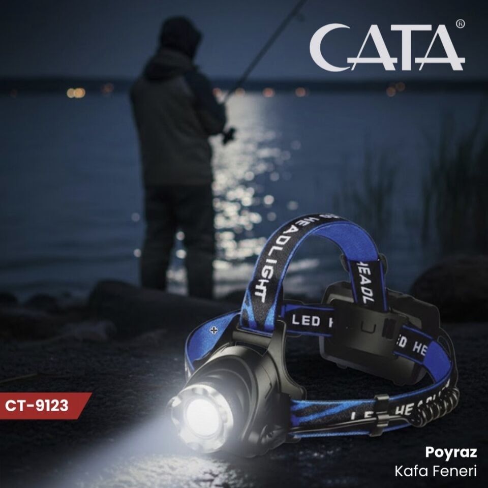 Cata Şarj Edilebilir Poyraz Led Kafa Feneri