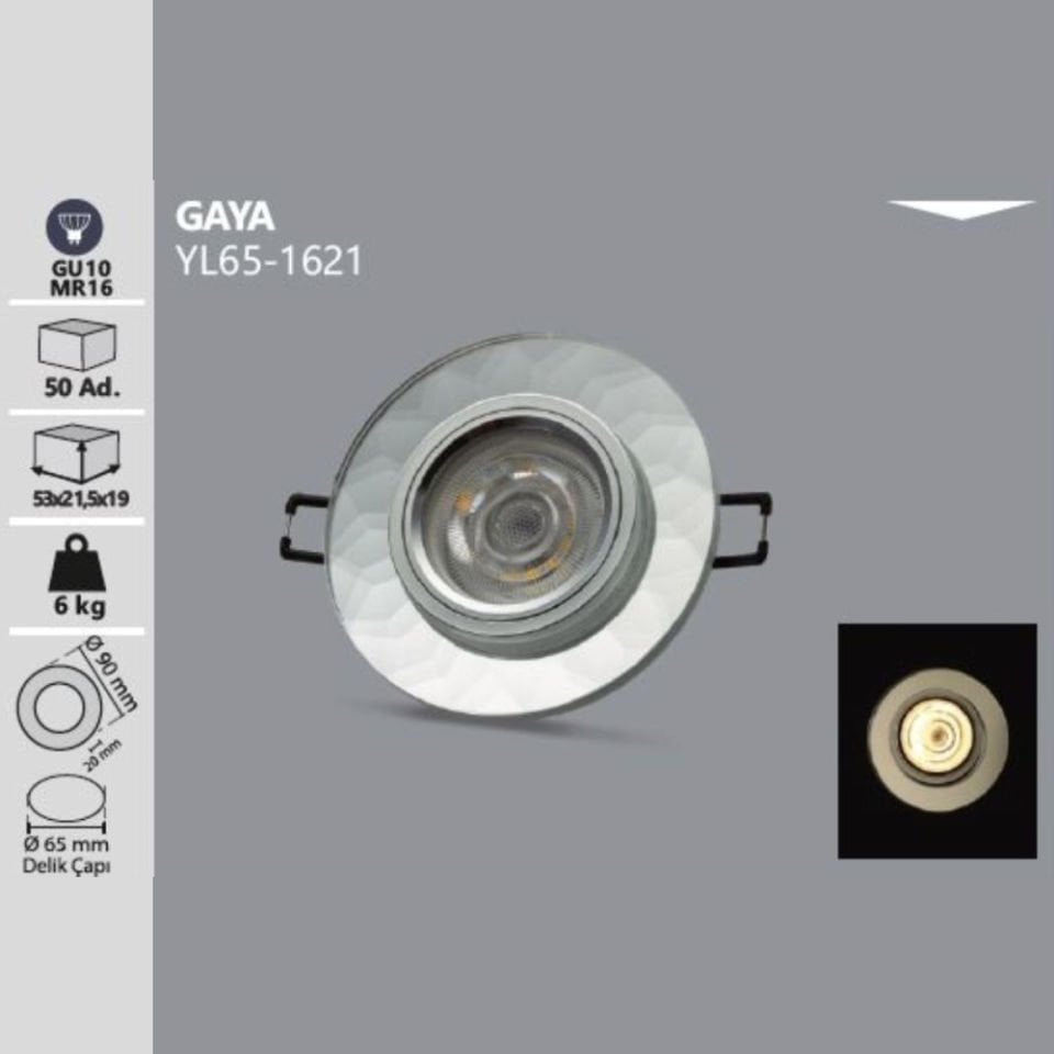 Noas Gaya Dekorarif Cam Kasa Yuvarlak