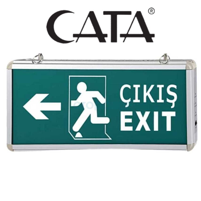 Cata 3 Saat Şarjlı Ledli Exit Armatür Çif Yönlü ( Sağ Sol )
