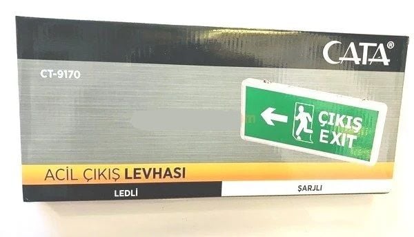 Cata 3 Saat Şarjlı Ledli Exit Armatür Çif Yönlü ( Sağ Sol )