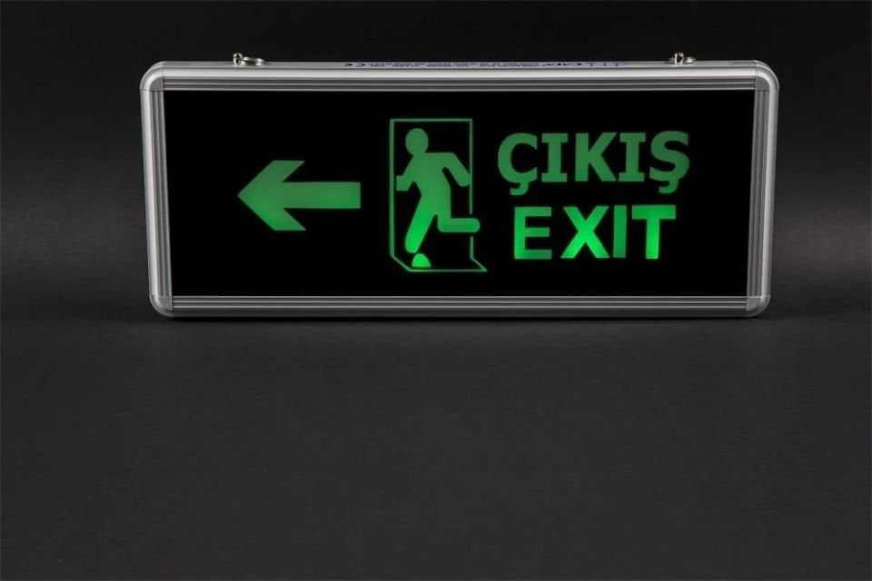 Cata 3 Saat Şarjlı Ledli Exit Armatür Çif Yönlü ( Sağ Sol )