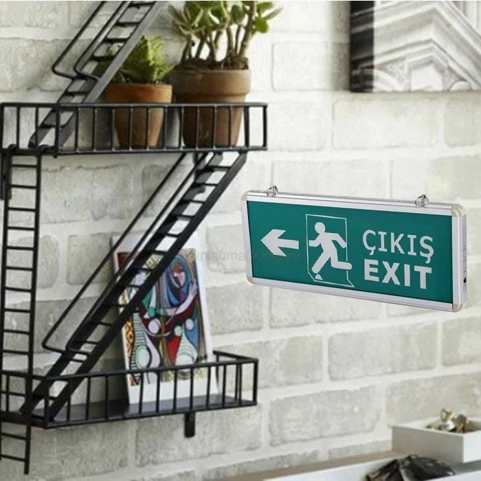 Cata 3 Saat Şarjlı Ledli Exit Armatür Çif Yönlü ( Sağ Sol )