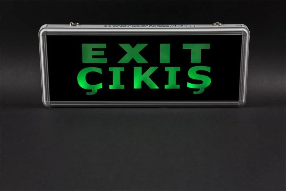Cata 3 Saat Şarjlı Ledli Exit Çıkış Armatür