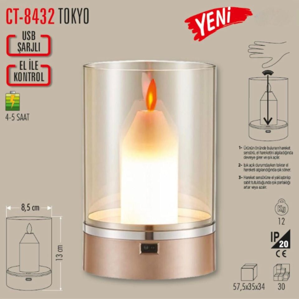 Cata Tokyo Şarjlı Masa Lambası