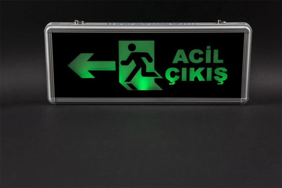 Cata 3 Saat Şarjlı Ledli Acil Çıkış Armatür Çif Yönlü ( Sağ Sol )