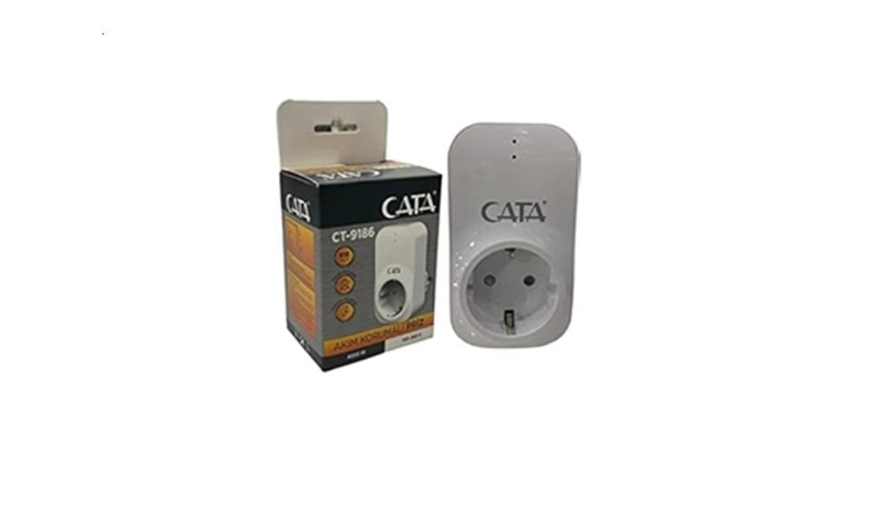Cata Akım Korumalı Tekli Topraklı Priz