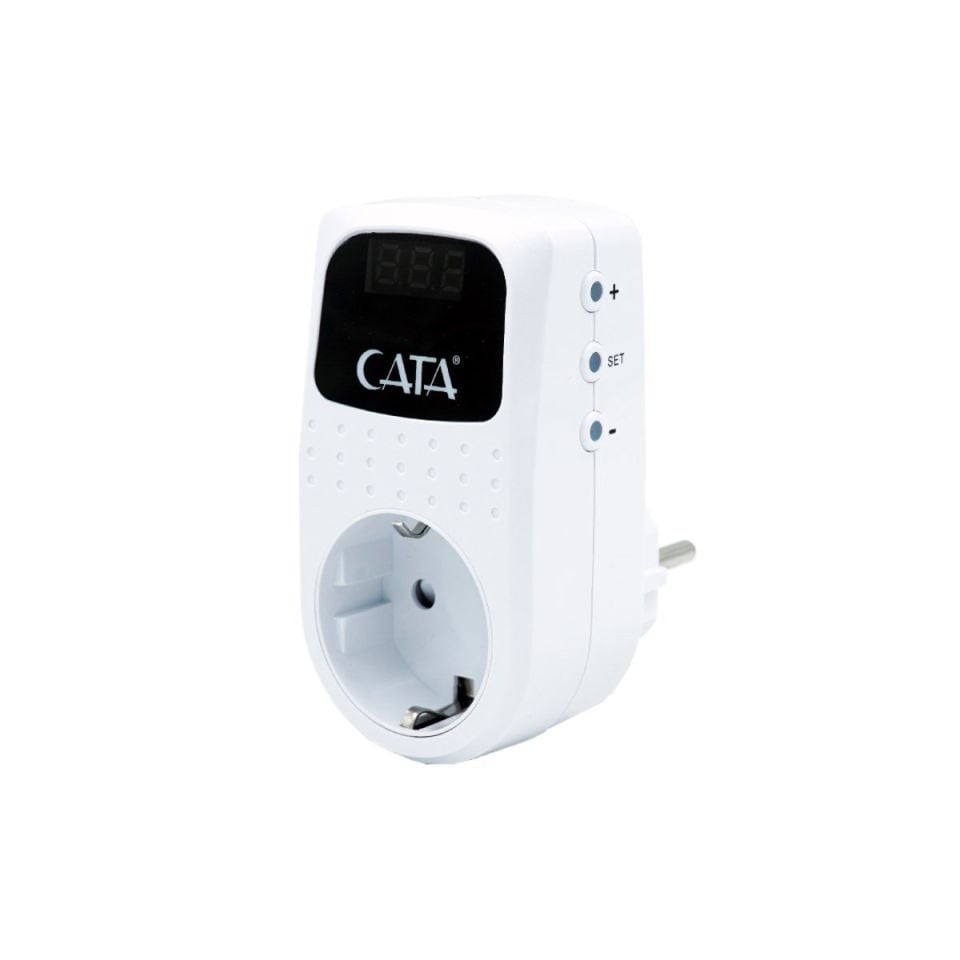 Cata Akım Korumalı Tekli Topraklı Priz Regülatör ( 150-280V ) ( 4000W )