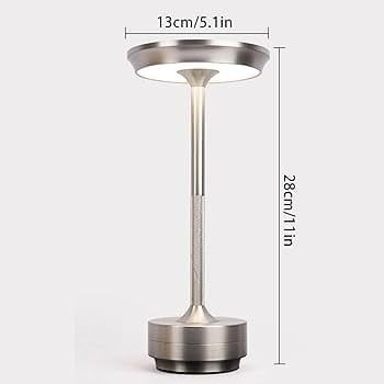 Cata Toronto Şarjlı Masa Lambası Gümüş Gri