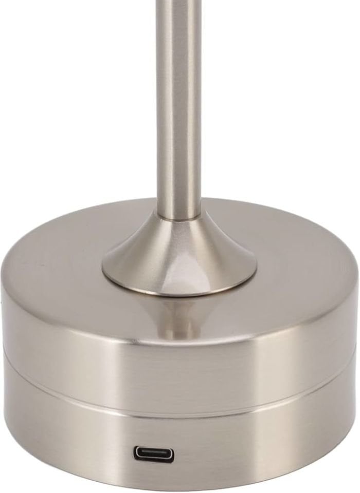 Cata Toronto Şarjlı Masa Lambası Gümüş Gri