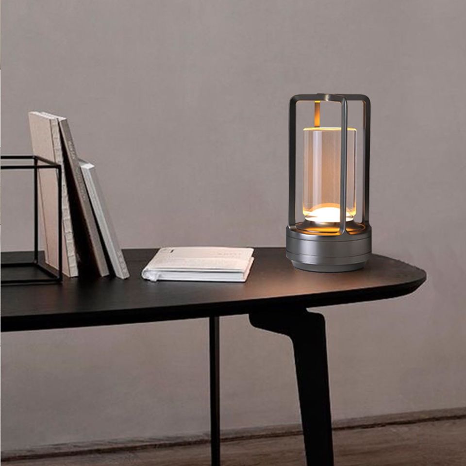 Cata Vegas Şarjlı Masa Lambası Gümüş Gri