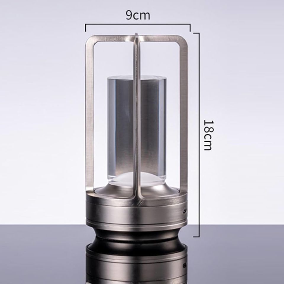 Cata Vegas Şarjlı Masa Lambası Gümüş Gri