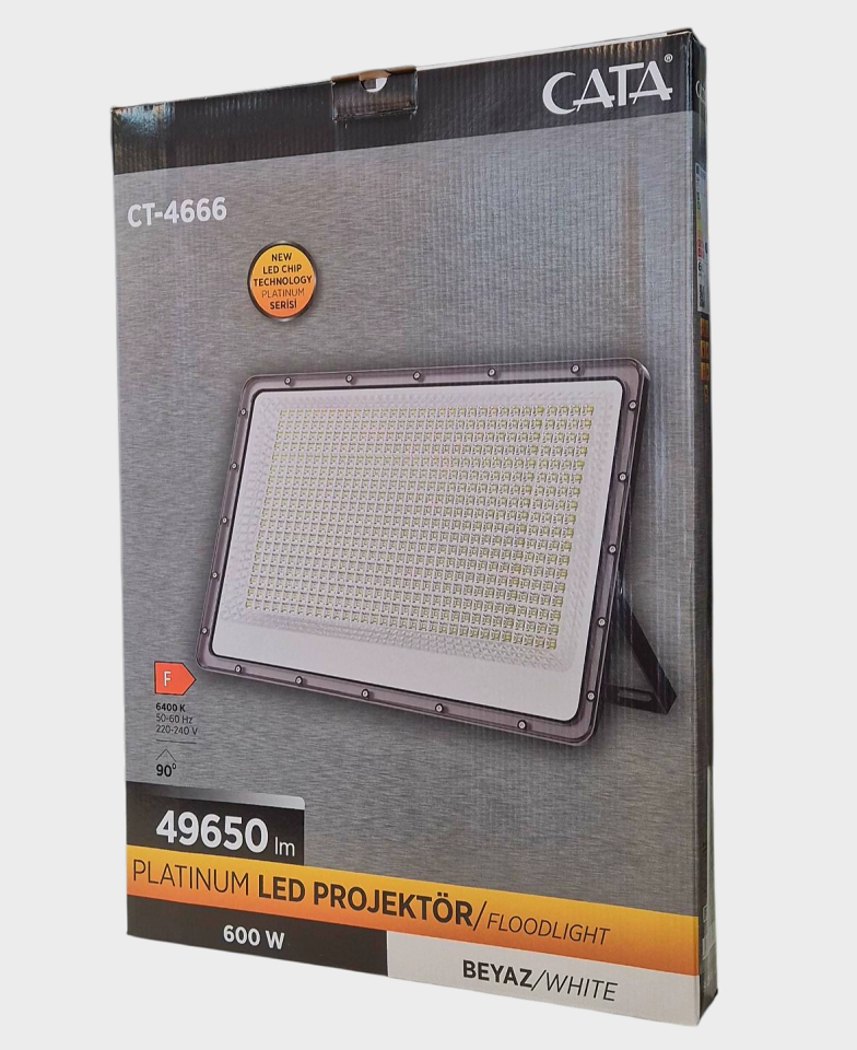 Cata 600 Wat Platinum Led Projektör Beyaz