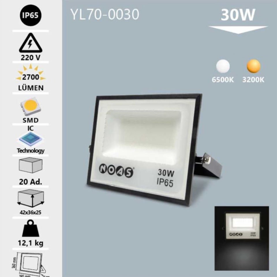 Noas 30W Led Projektör Gün Işığı