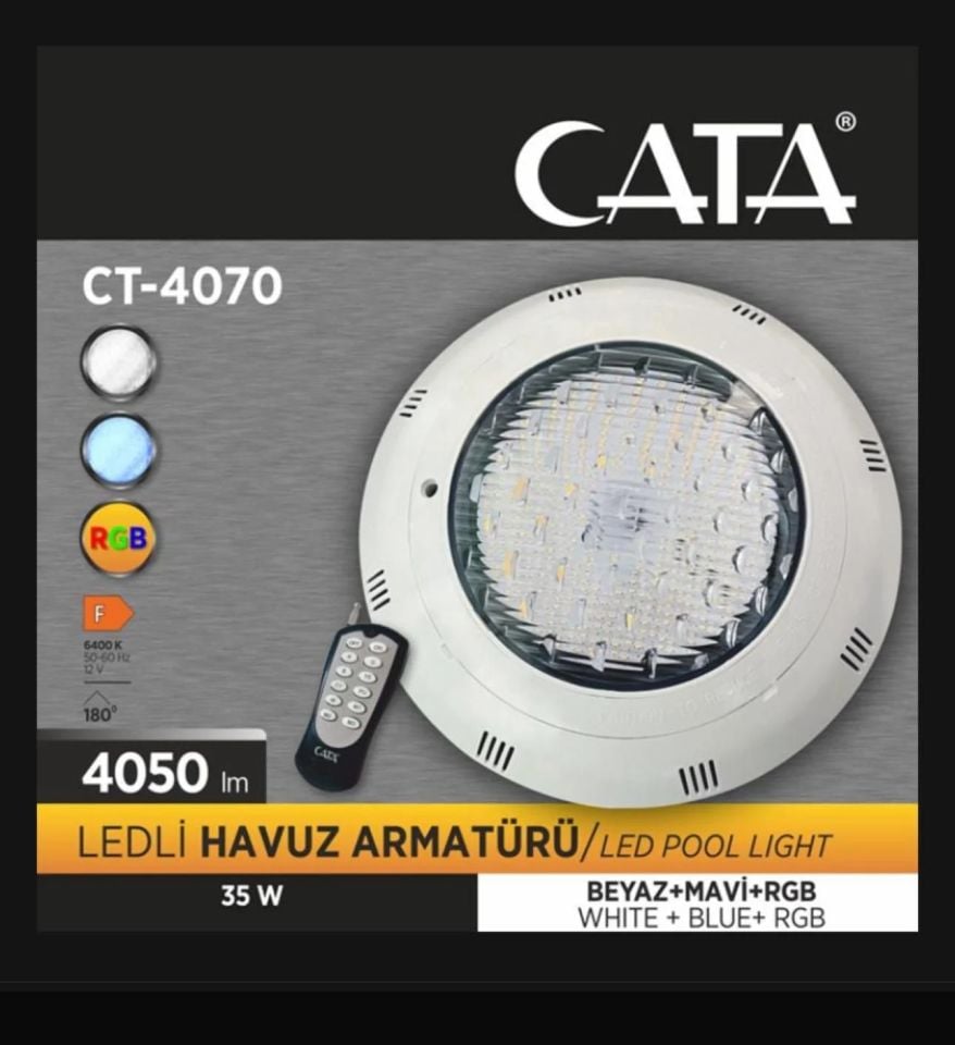 Cata CT-4070 Ledli Havuz Armatürü 35W RGB