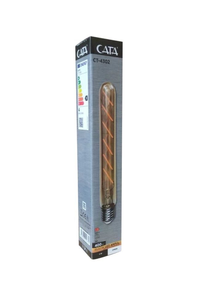 Cata 4W E27 2700K Amber Uzun Dekoratif Rustik Ampul