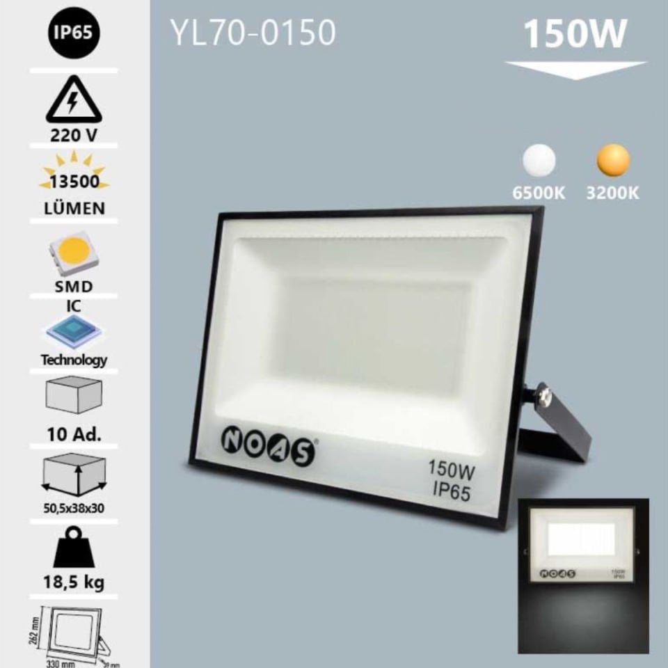 Noas 150W Led Projektör Gün Işığı