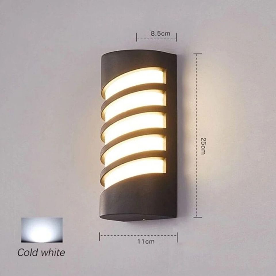 ECONA 24W Radar Sensörlü Dış Mekan Oval Dekoratif Led Aplik Beyaz Işık