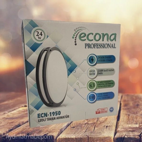ECONA 24W YUVARLAK TAVAN ARMATÜR 4000 KELVİN
