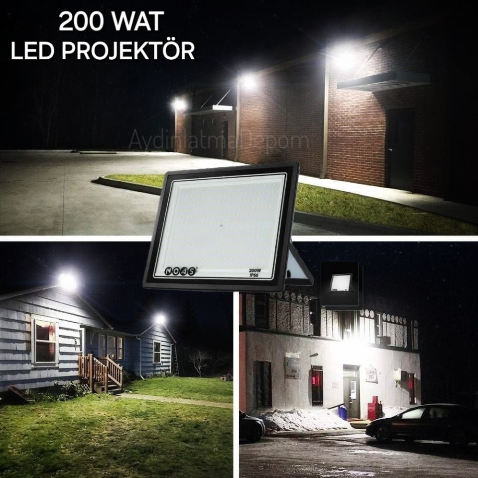 NOAS 200W ULTRA SLİM LED PROJEKTÖR BEYAZ