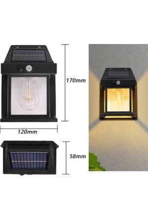 HELİOS 10W Solar Duvar Aplik Beyaz Işık HS4028