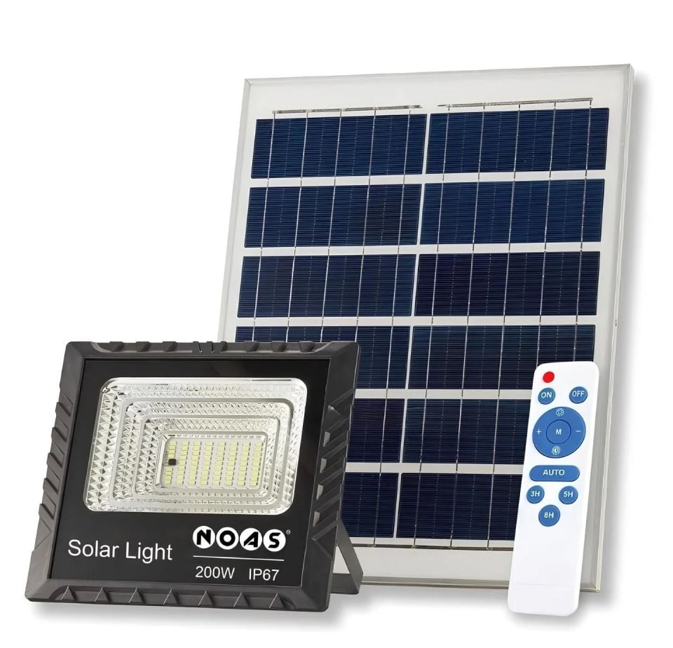 Noas 200W Solar Projektör Beyaz Işık
